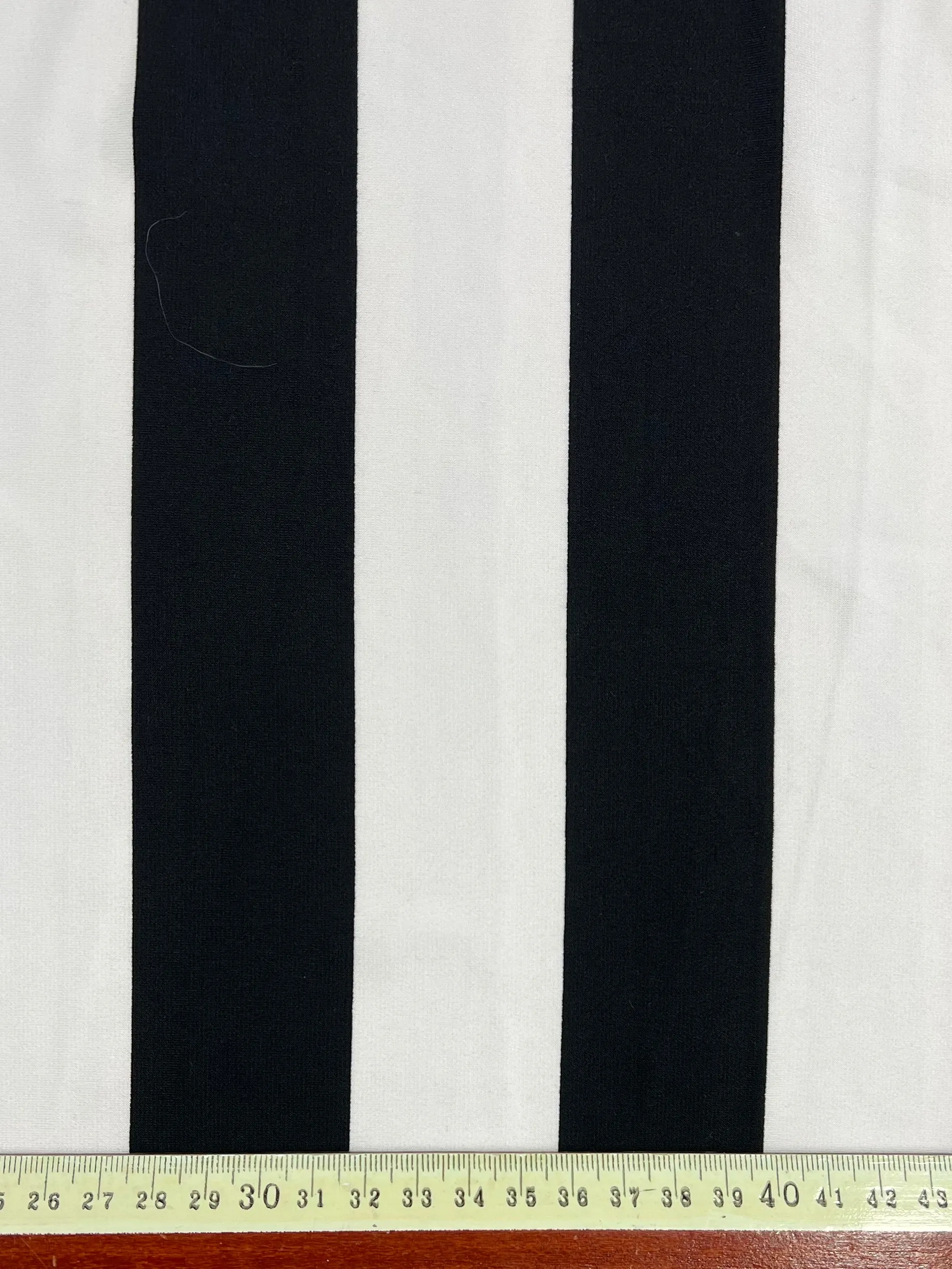 Printed Lycra - Black & White Stripe - 150cm