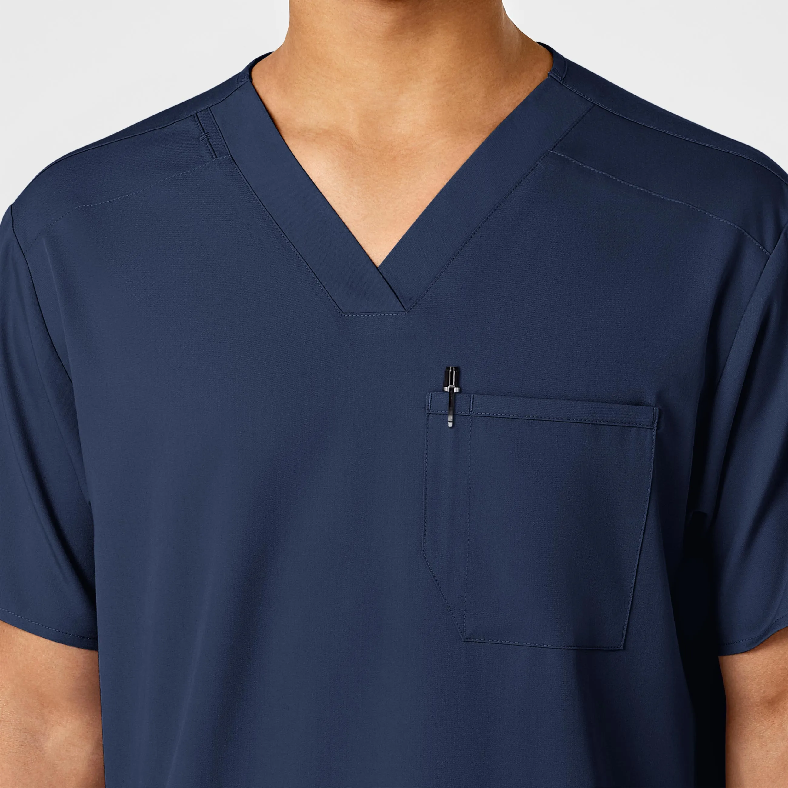 PRO Men's V-Neck Scrub Top - Navy