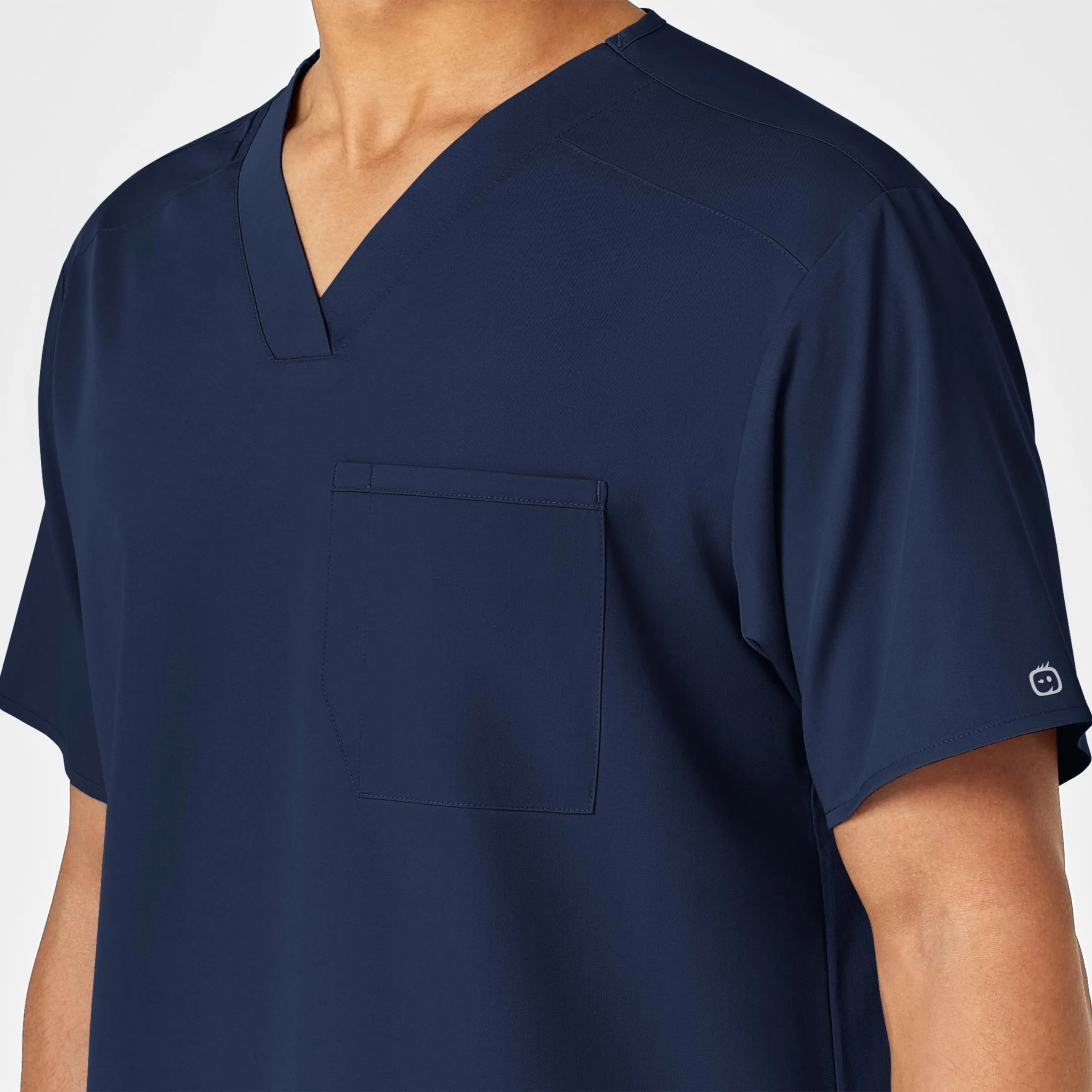 PRO Men's V-Neck Scrub Top - Navy