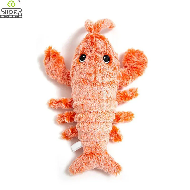 Professional title: "Interactive USB Charging Simulation Electric Dancing Floppy Lobster Cat Toy for Pets - Ideal for Dogs and Cats"