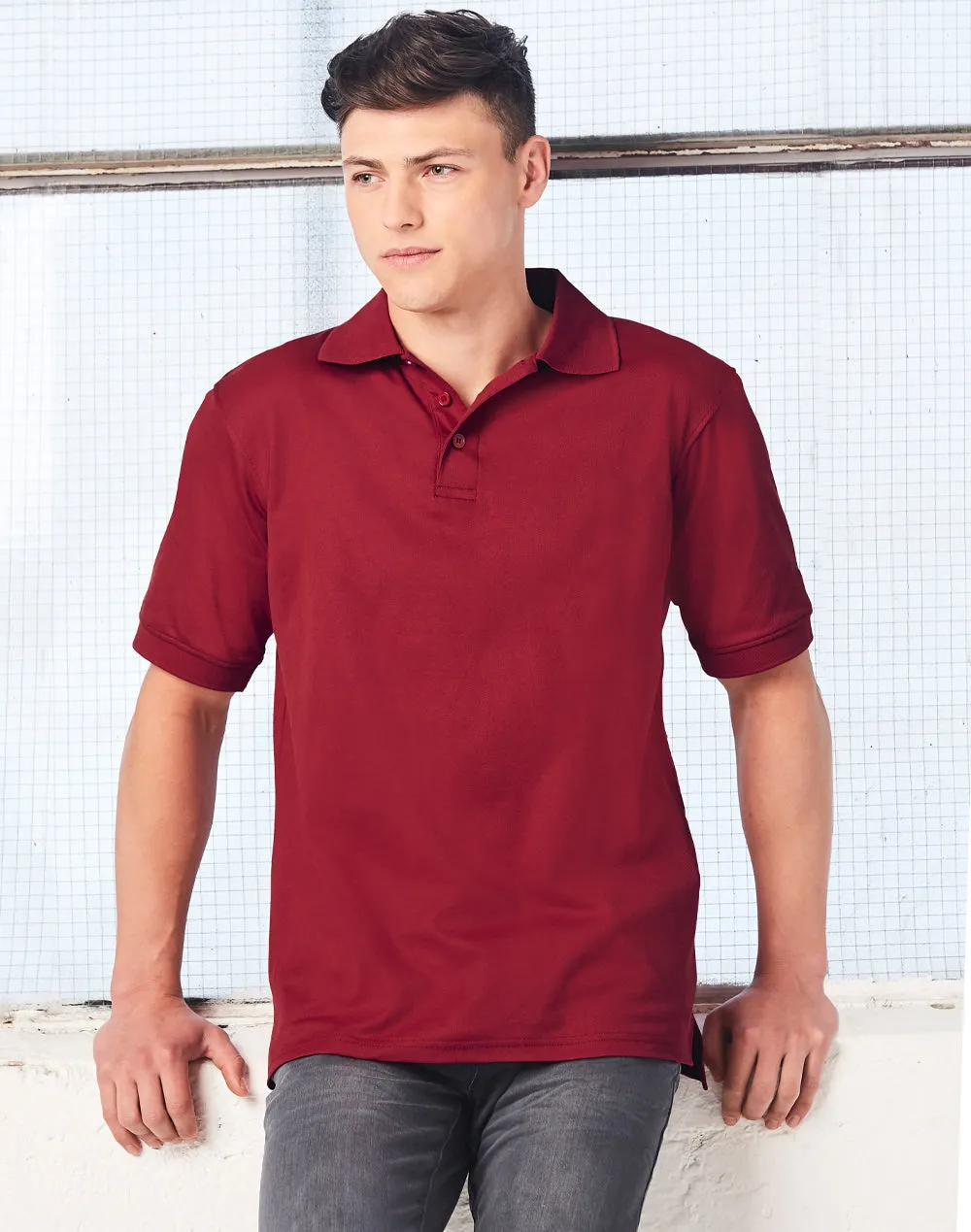 PS33 Men's Cotton Back Truedry S/S Polo