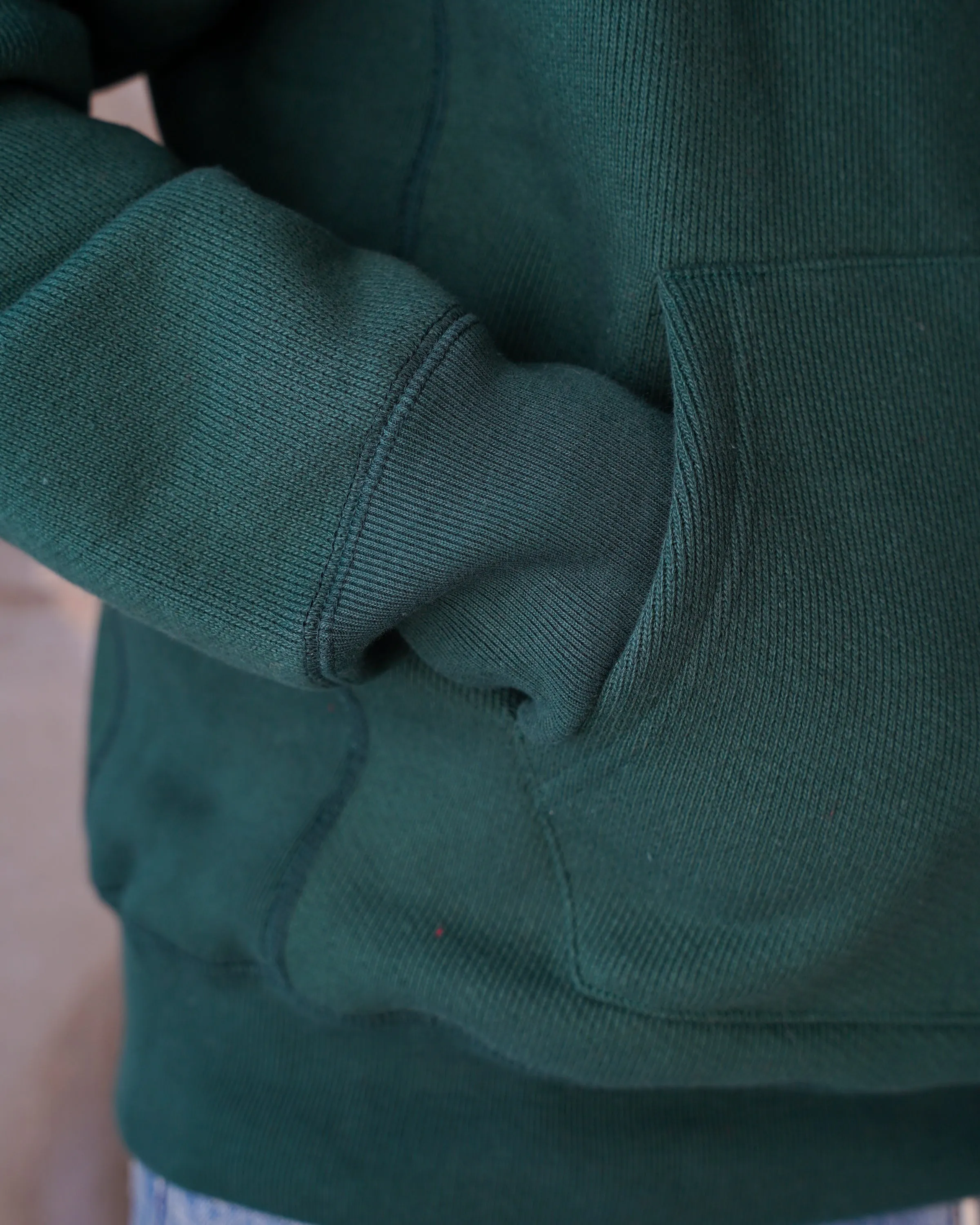 Pullover Hoodie - 876gsm Double Heavyweight French Terry - Green