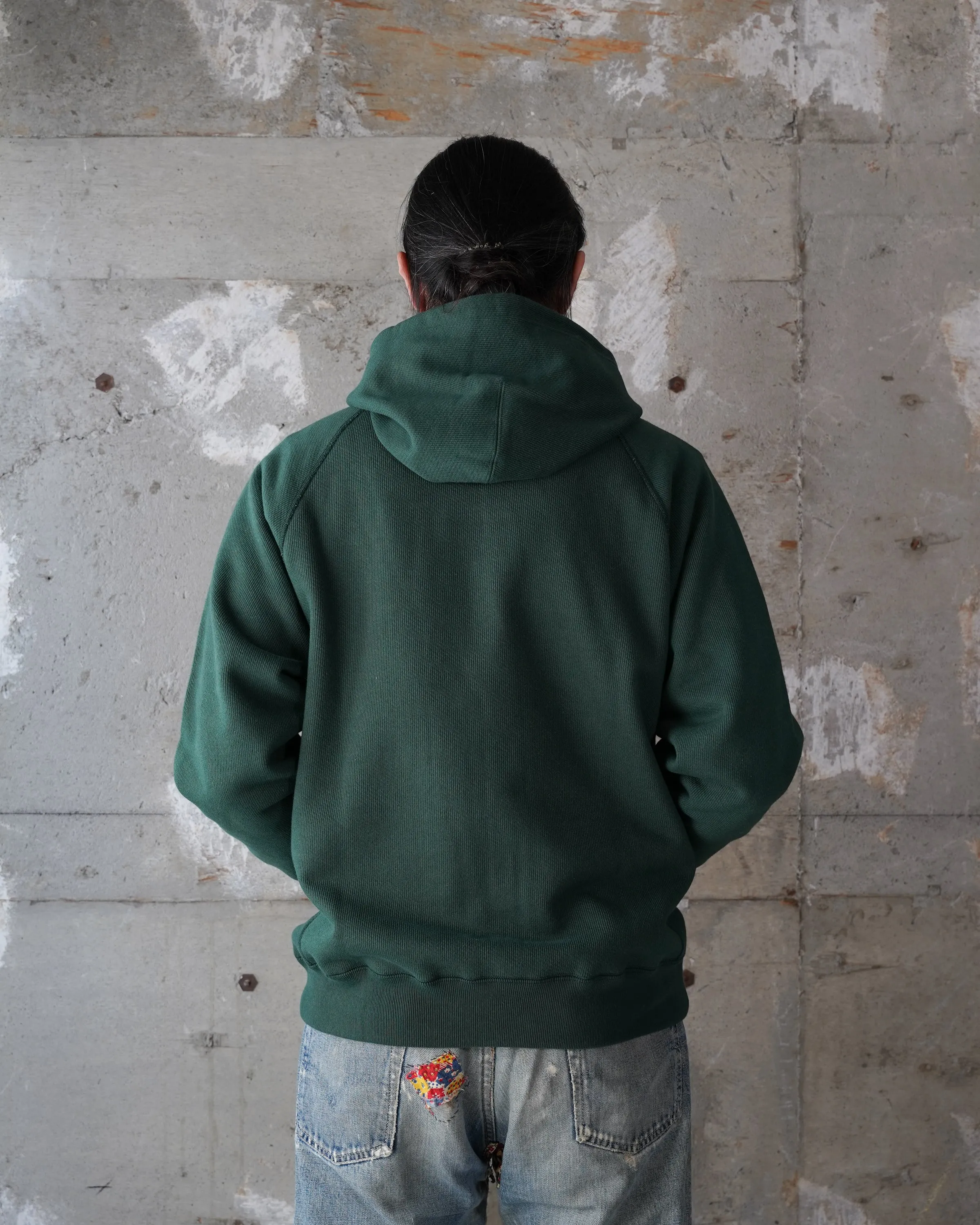 Pullover Hoodie - 876gsm Double Heavyweight French Terry - Green