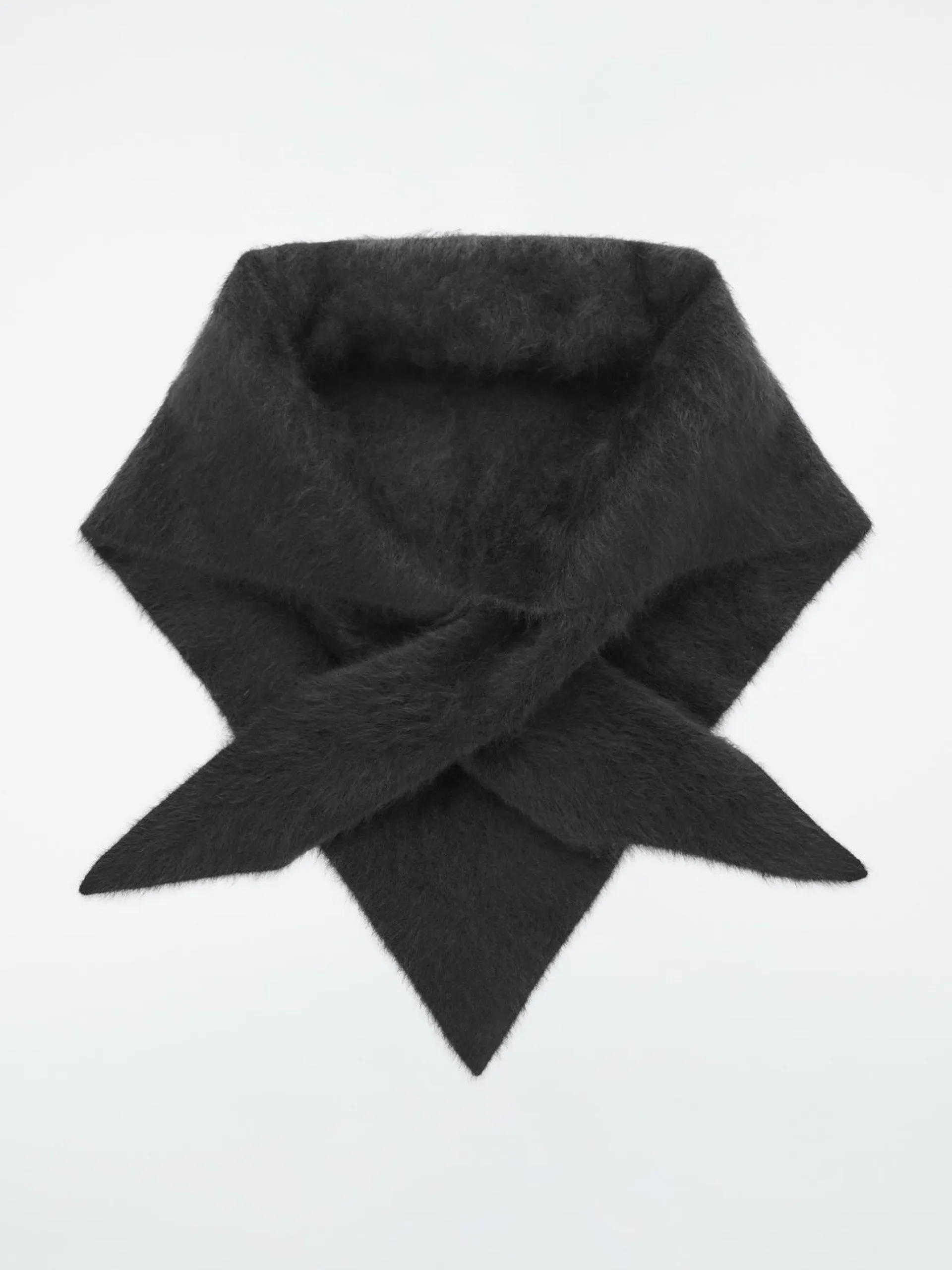 Pure brushed-cashmere triangle scarf