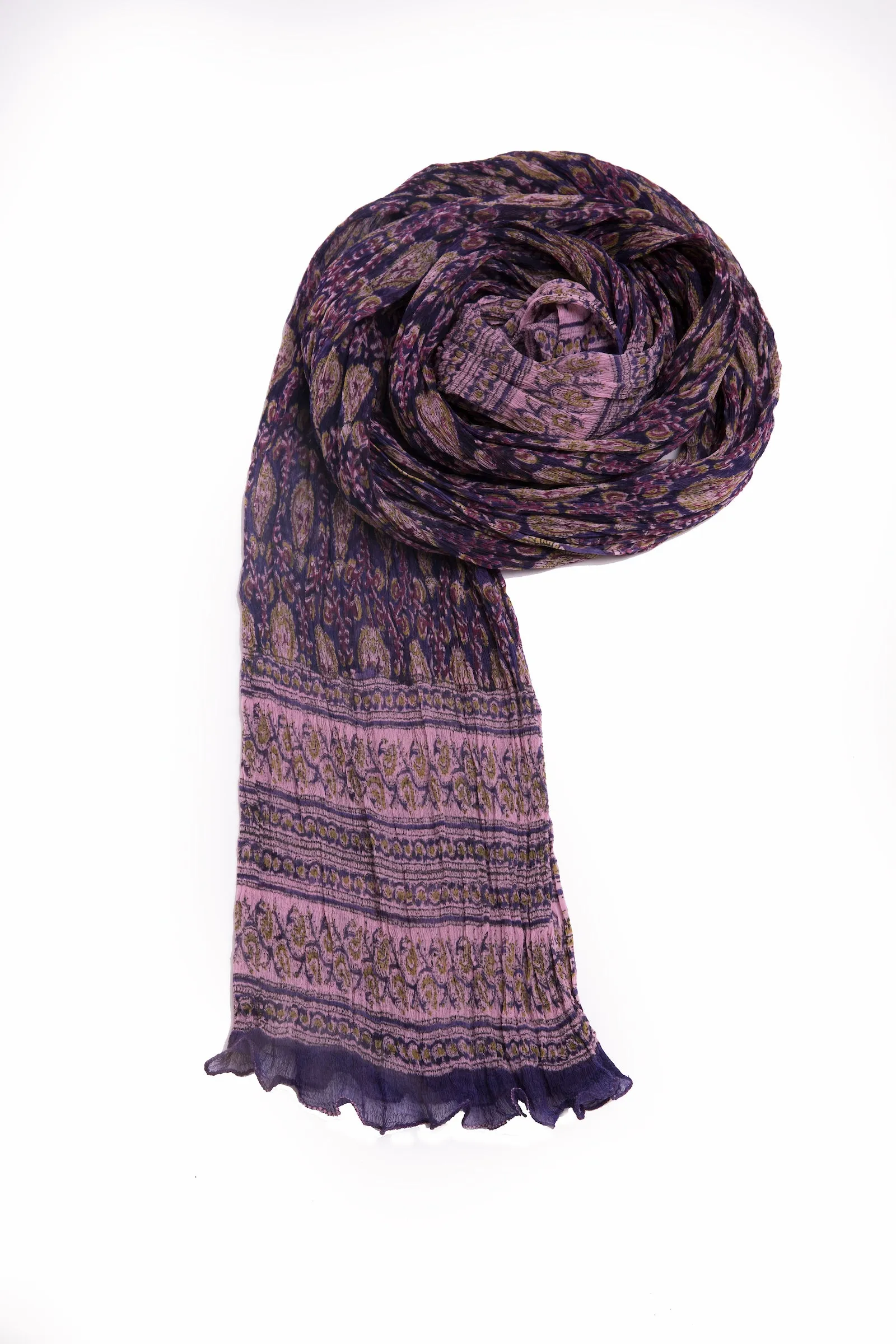 Pure Chiffon Scarf Hand Block Printed AW 2023