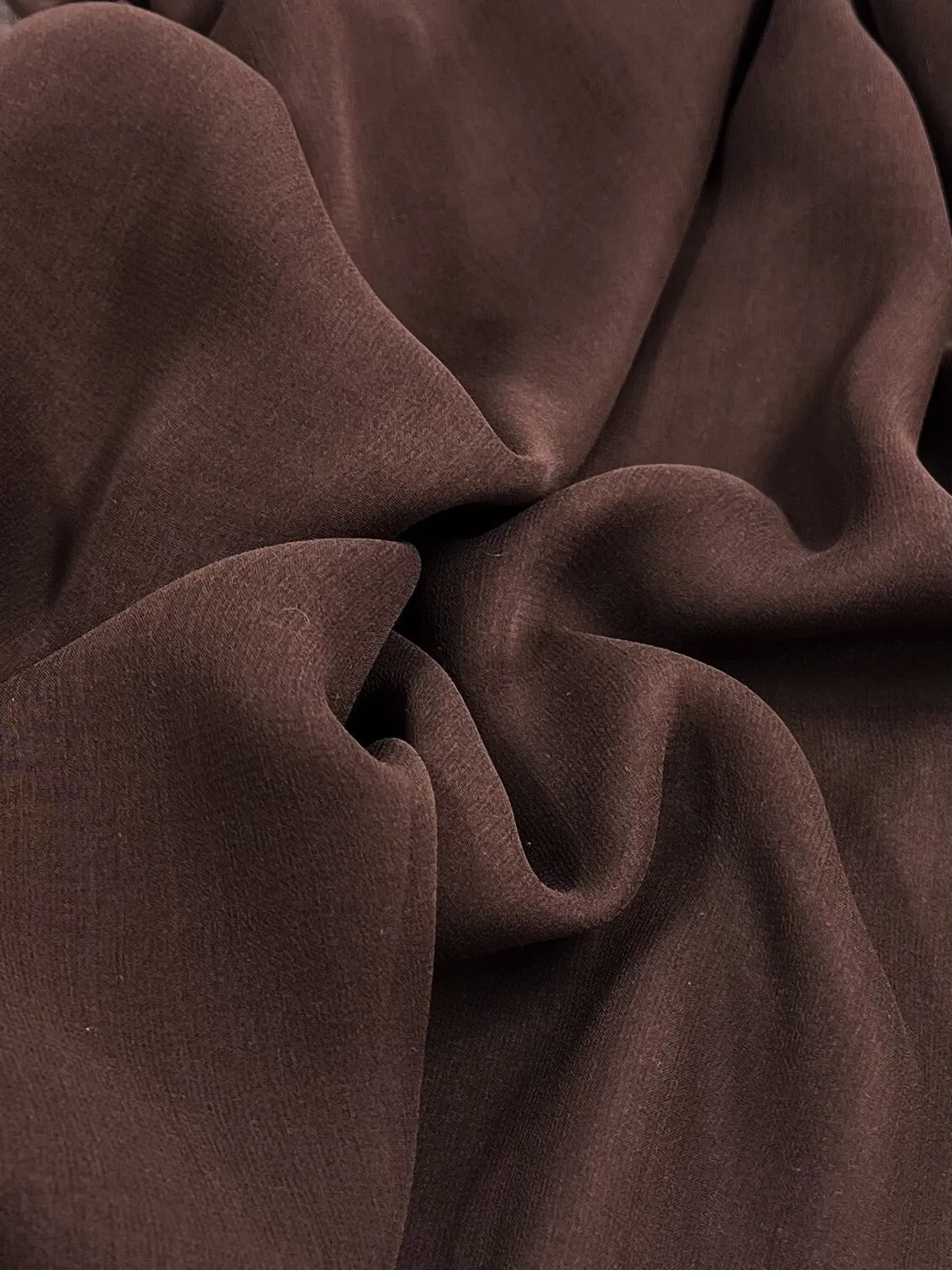 Pure Silk Georgette - Chocolate - 135cm