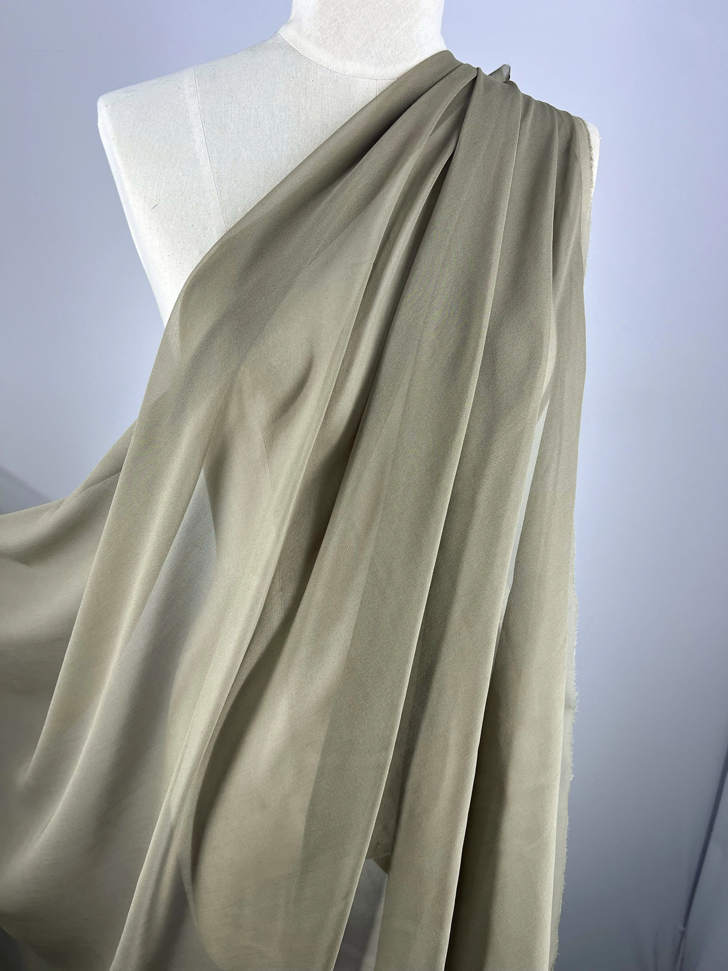 Pure Silk Georgette - Dune - 135cm