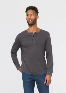 PurePima Vintage Henley - Washed Grey