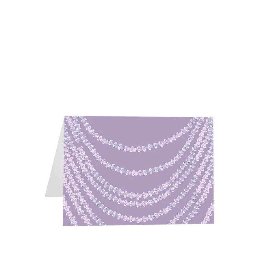 Purple Crown Lei Greeting Card