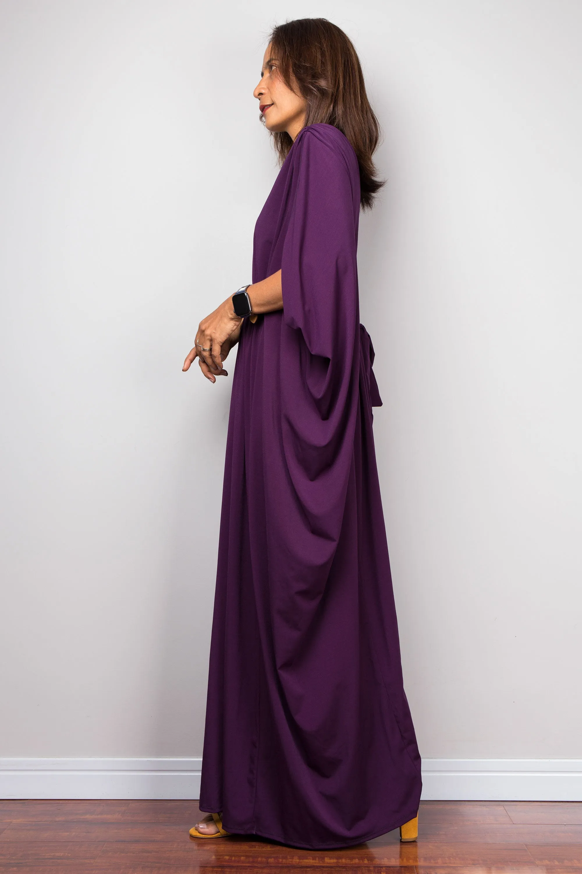 Purple kaftan maxi dress