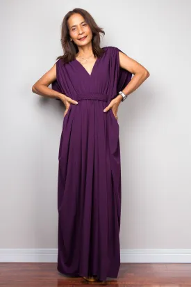 Purple kaftan maxi dress