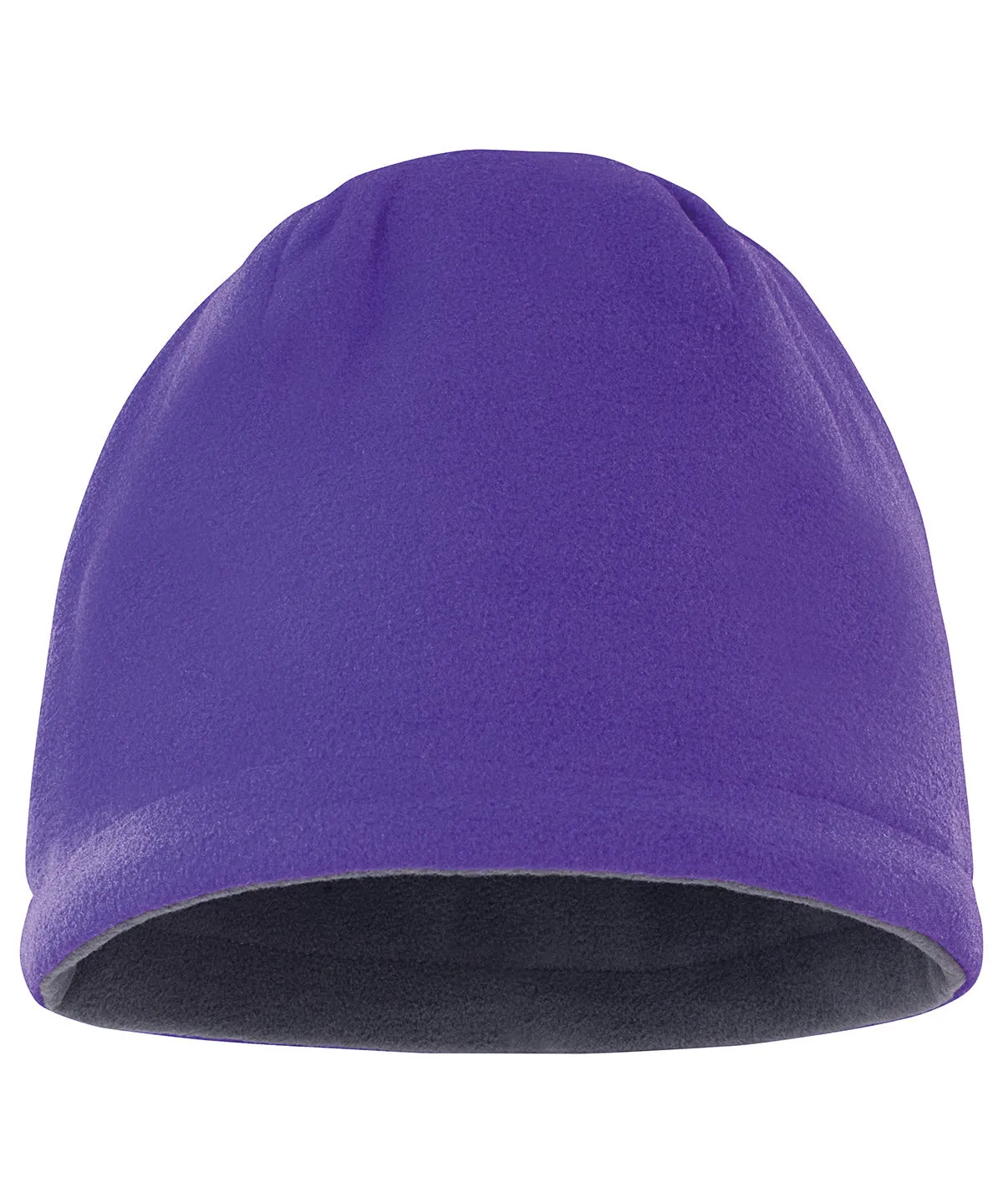 Purple/Charcoal - Reversible fleece skull hat