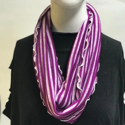 Purpley Stripe Eternity Scarf