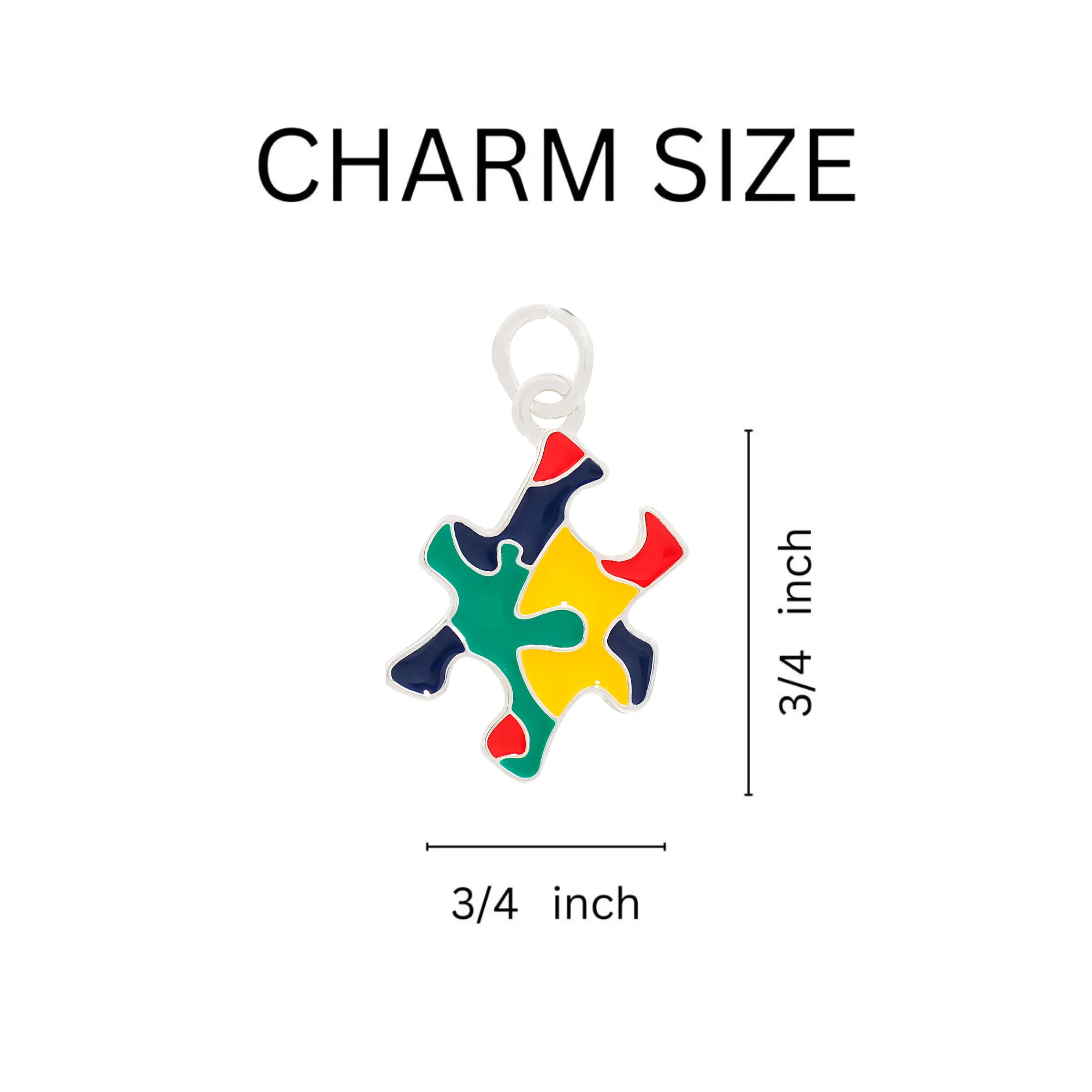 Puzzle Piece Autism Awareness Horseshoe Key Chains