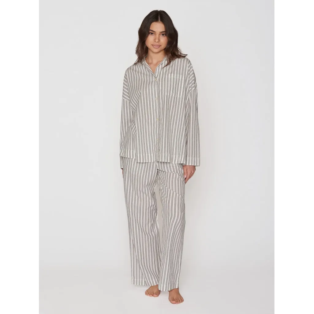 Pyjama set - GOTS/Vegan - Stripe - brown