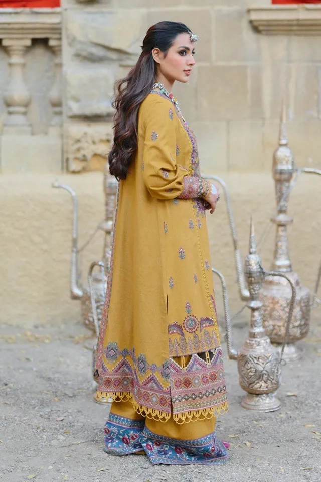 Qalamkar Sayonee Luxury Winter Collection (with Shawl) – K-07  MEHREEN