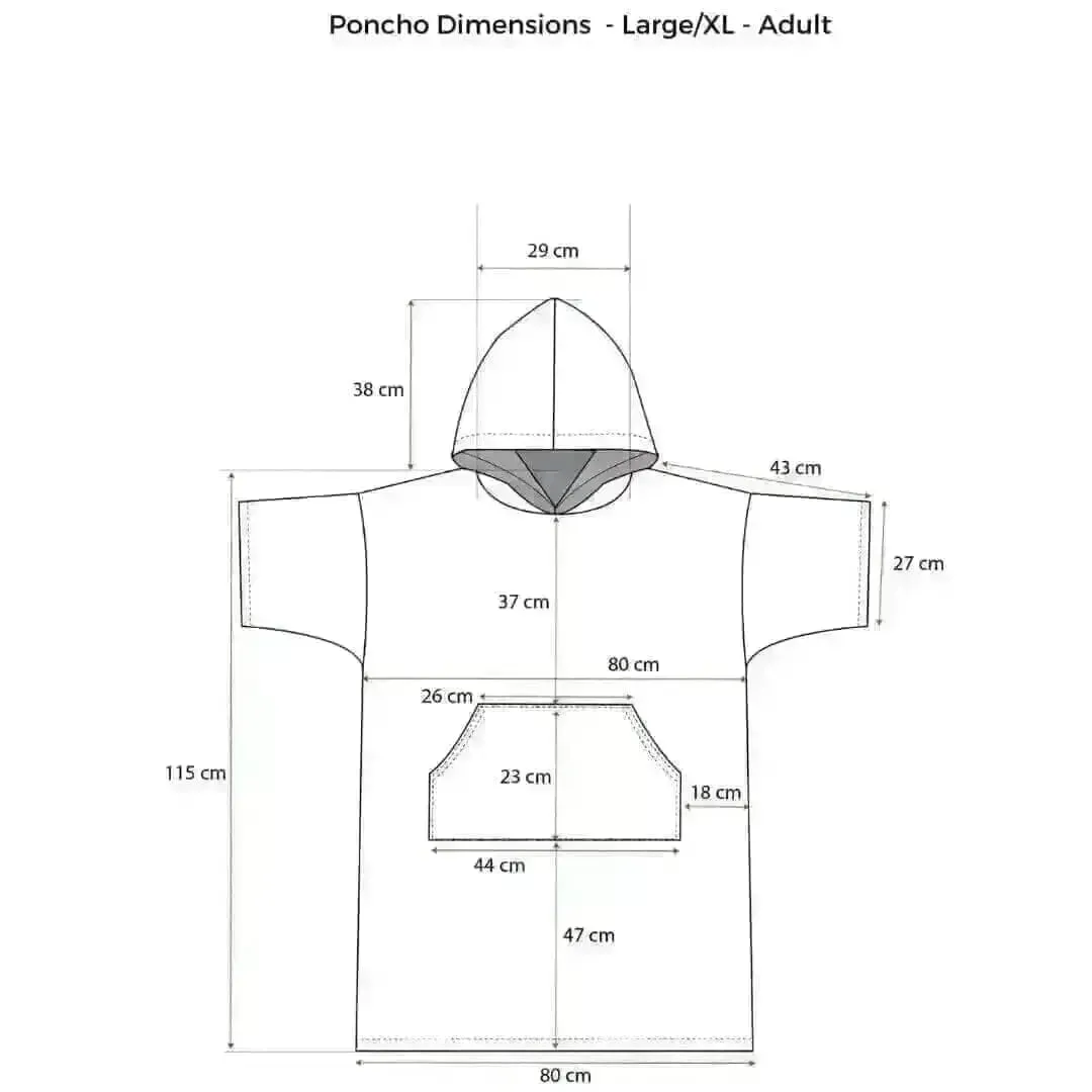 Quick Dry Surf Poncho – Adult – Camouflage