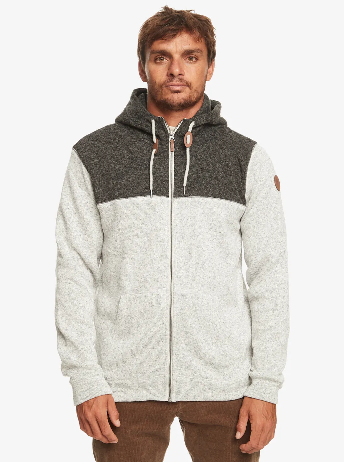 Quiksilver Keller Zip Sweatshirt-Light Grey Heather