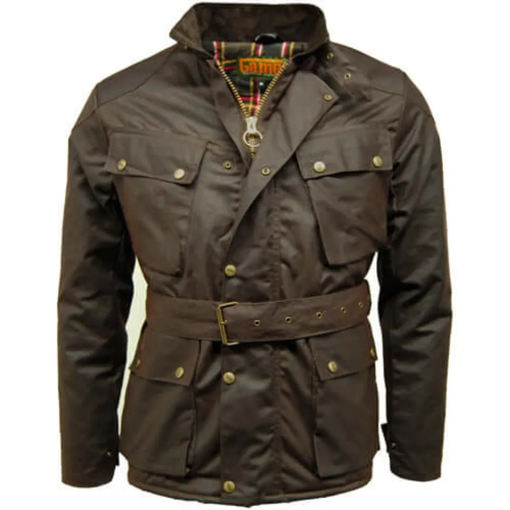 Quilted Wax Jacket - Game Speedway - Mens Waxed Cotton Coat