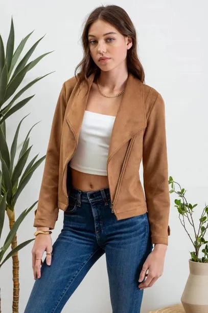 Quinn Suede Moto Jacket