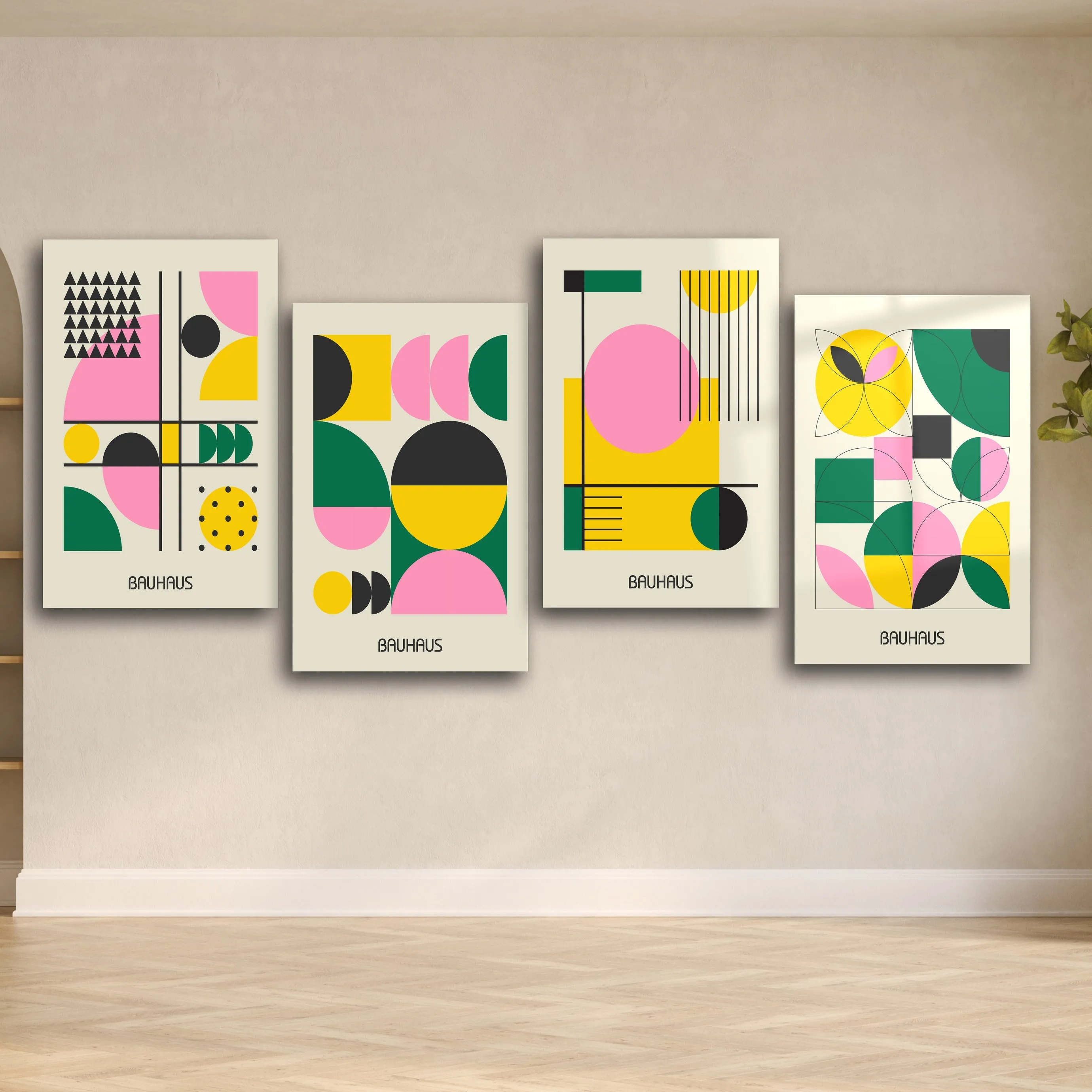 ."Bauhaus 2 Quadro". Contemporary Gallery Collection Glass Wall Art