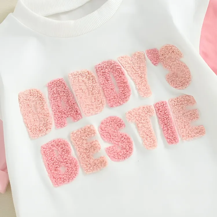 "Daddy's Bestie" Embroidered Baby Bodysuit