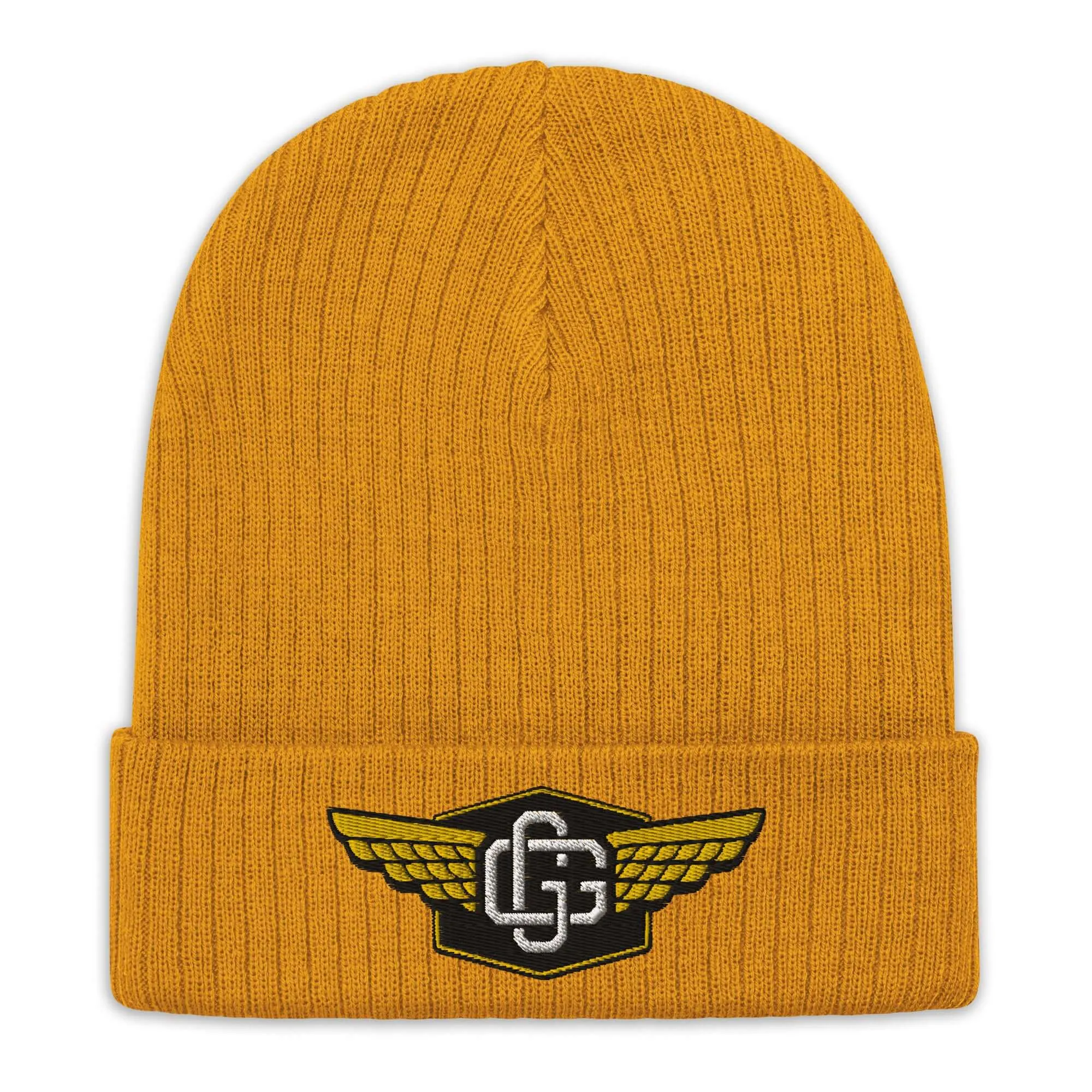 "Gold Wingz" Ribbed knit beanie (Color options available)