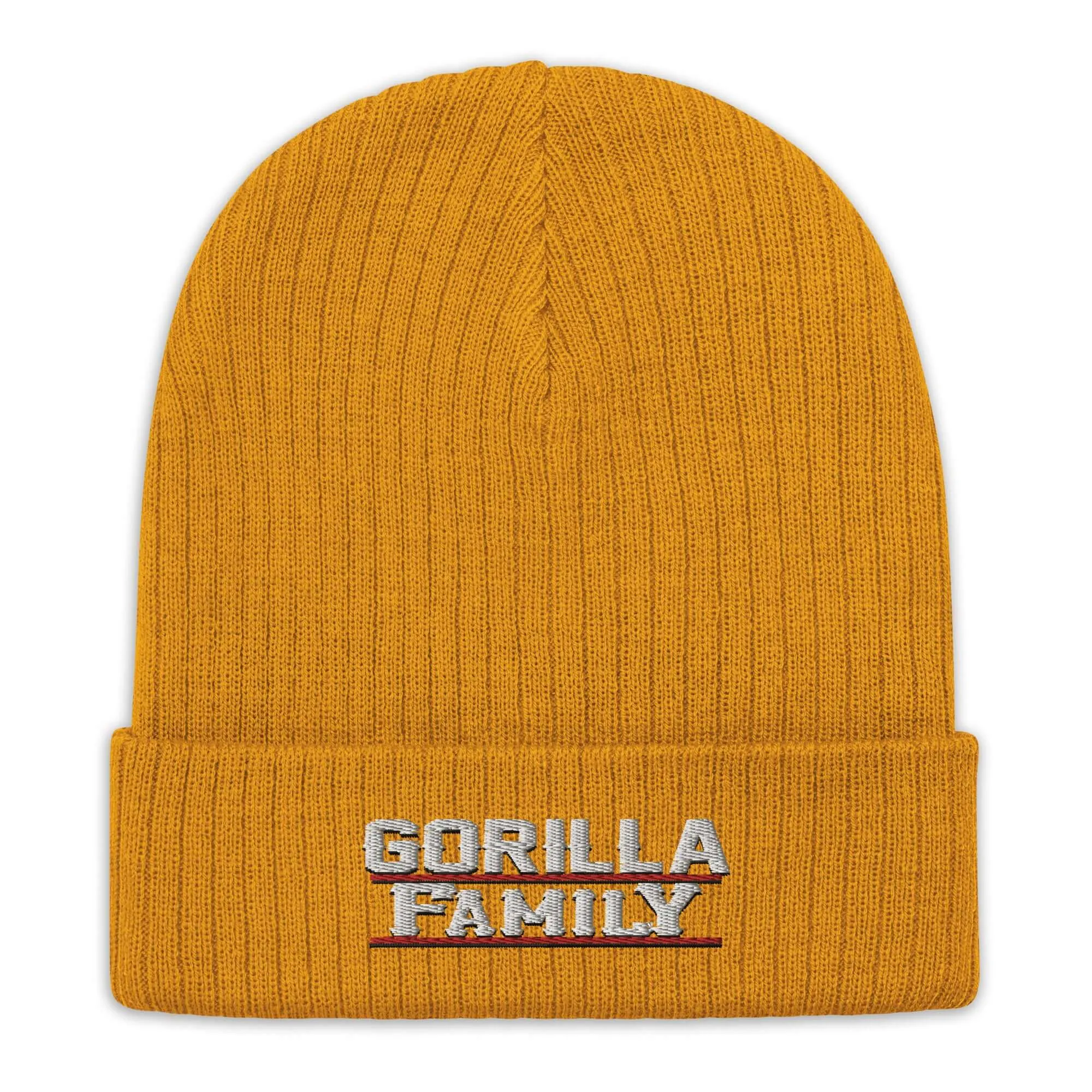 "Gorilla Family" Ribbed knit beanie (Color options available)