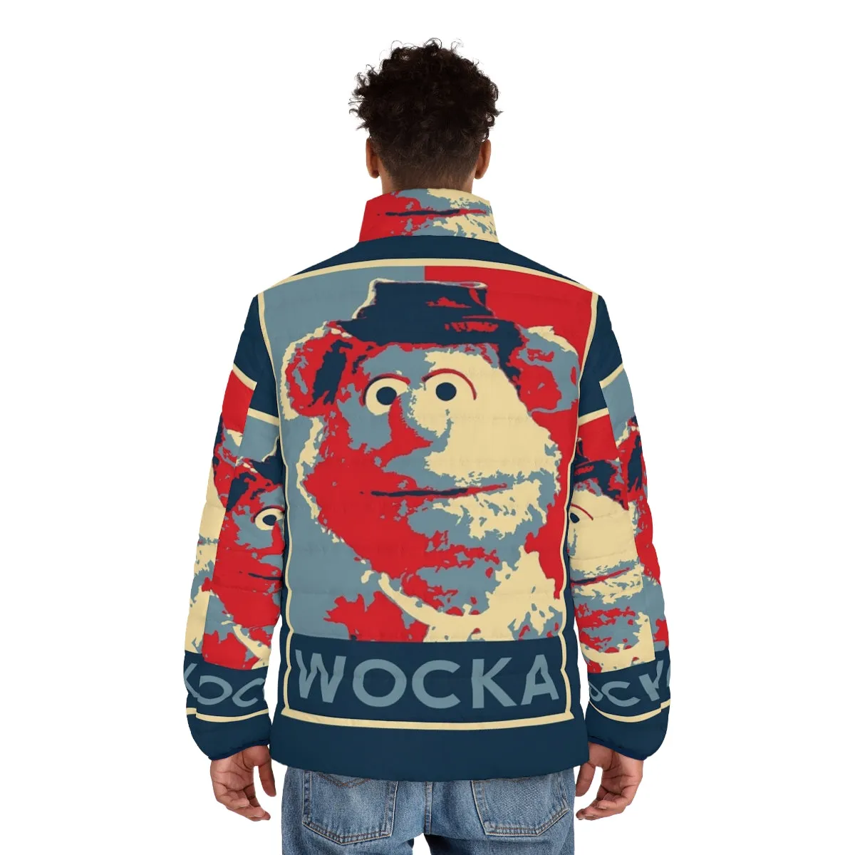 "It's Time to Play the Music" Muppets Fozzie Bear Puffer Jacket