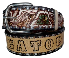 "The Dimestore Cowboy" Name Leather Belt