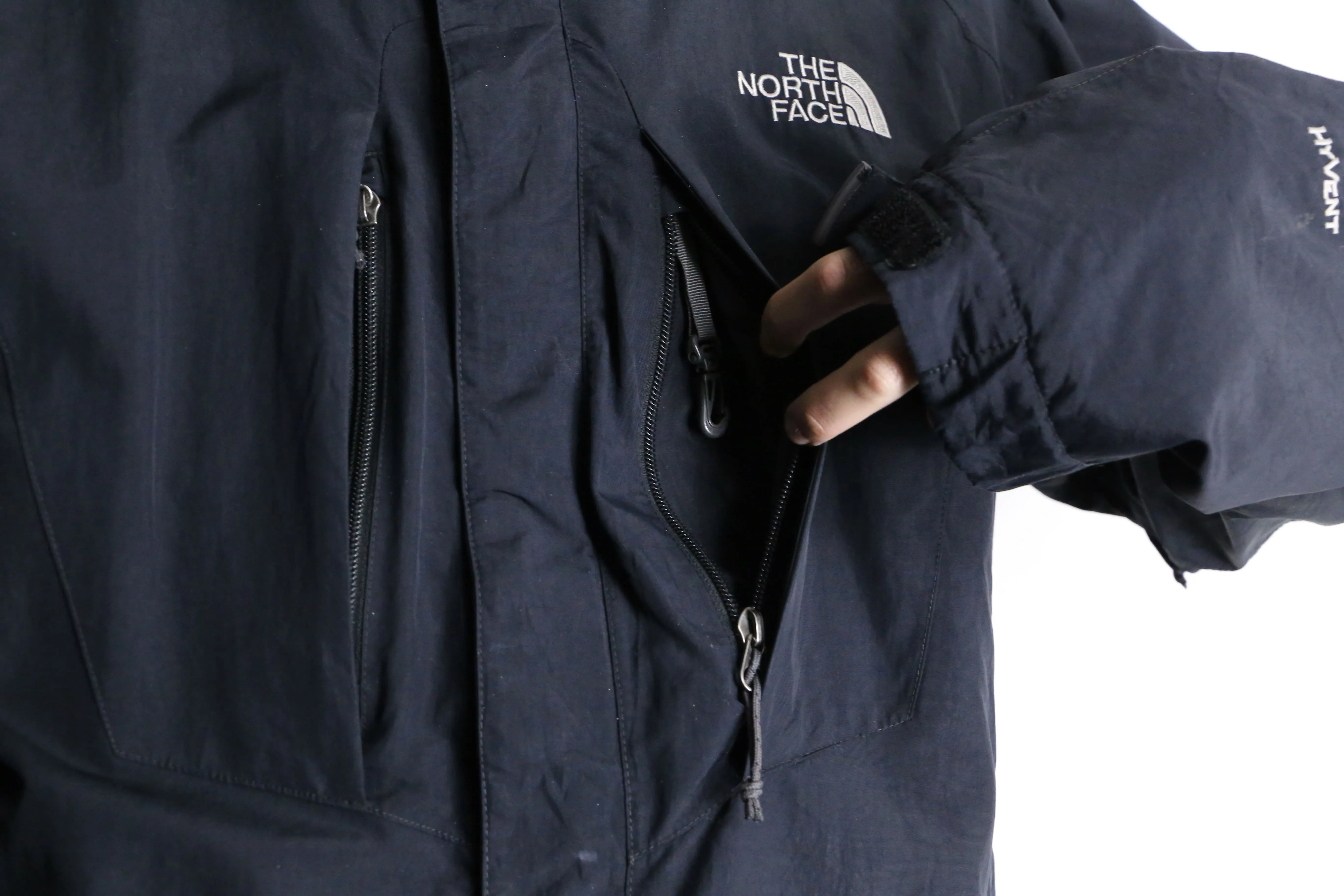 "THE NORTH FACE" black nylon jacket