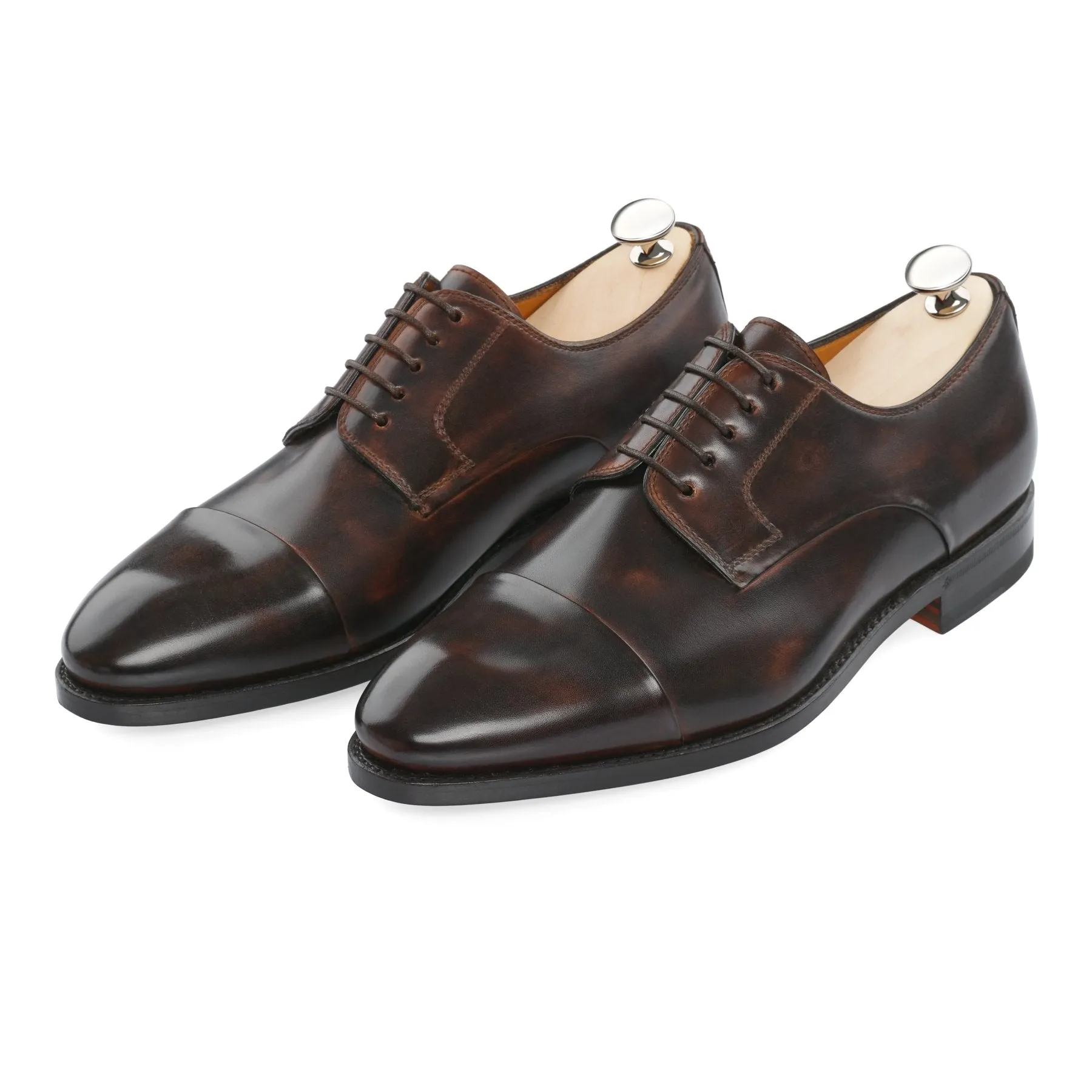 "Tornabuoni" Five-Eyelet Derby with Folded-Edge Cap Toe