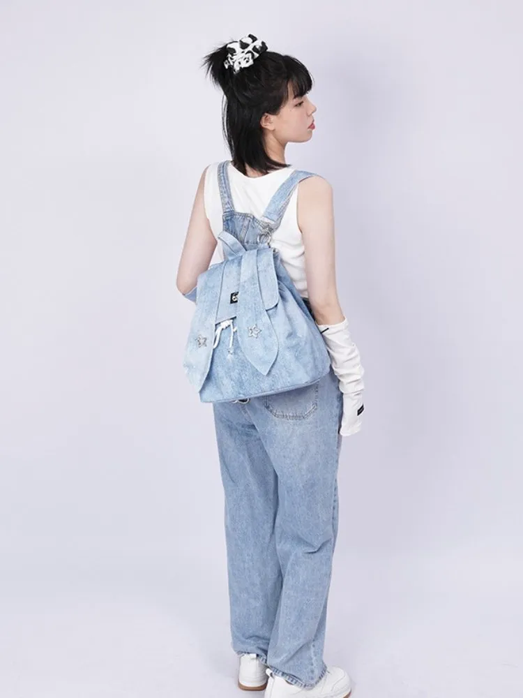 Rabbit design denim backpack【s0000001035】