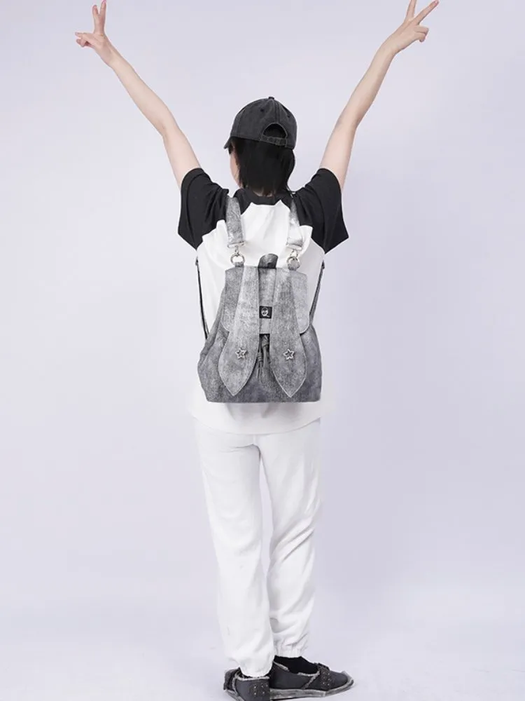 Rabbit design denim backpack【s0000001035】