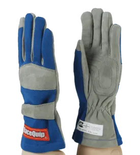 RaceQuip 351 Series 1 Layer Nomex Race Gloves - Blue - Medium - 351023