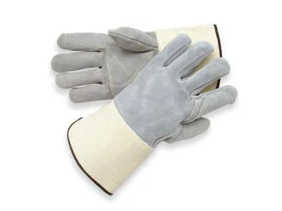 Radnor Large Side Split Leather Palm Gloves With Gauntlet Cuff, Full Leather Back And Double Leather On Palm, Fingers And Thumb