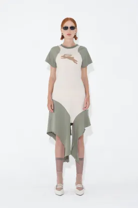 Raglan Tie Dress in Globe Hopper