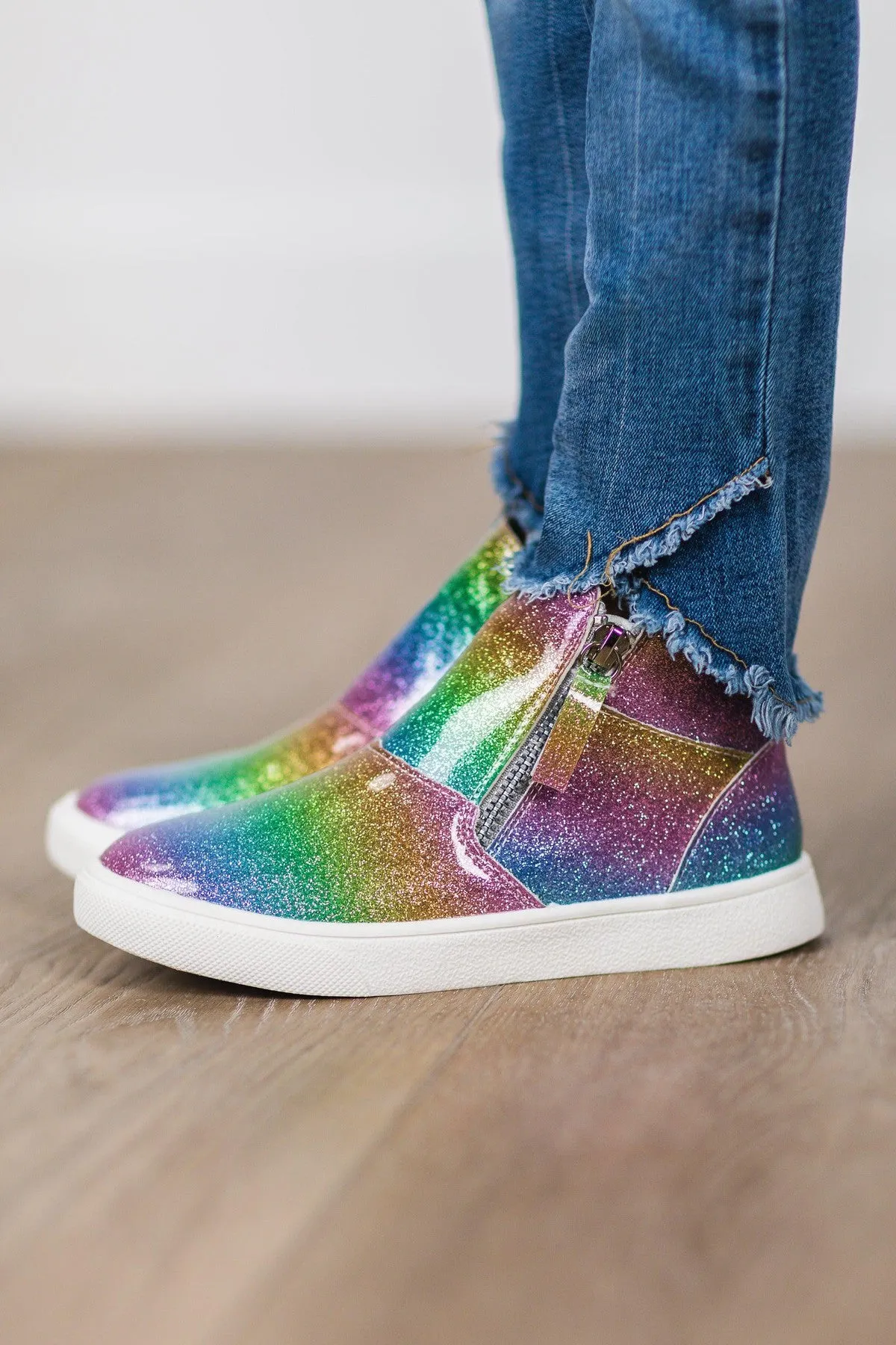 Rainbow Glitter Booties