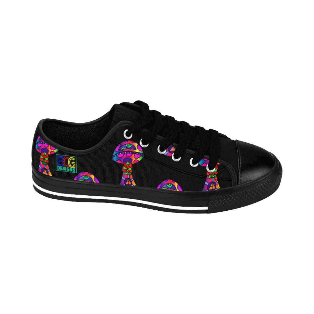 Rainbow Skull Shroom Women's Sneakers