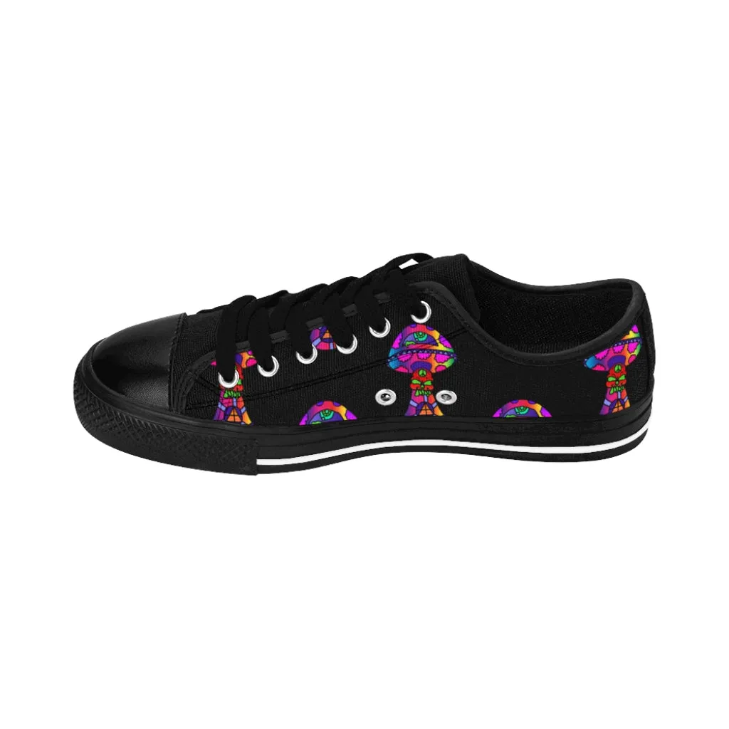 Rainbow Skull Shroom Women's Sneakers