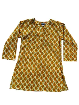 Raja Cotton Tunic Yellow Green Paisley