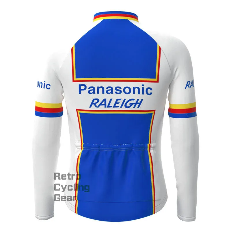 Raleigh Blue-Black Retro Long Sleeve Cycling Kit