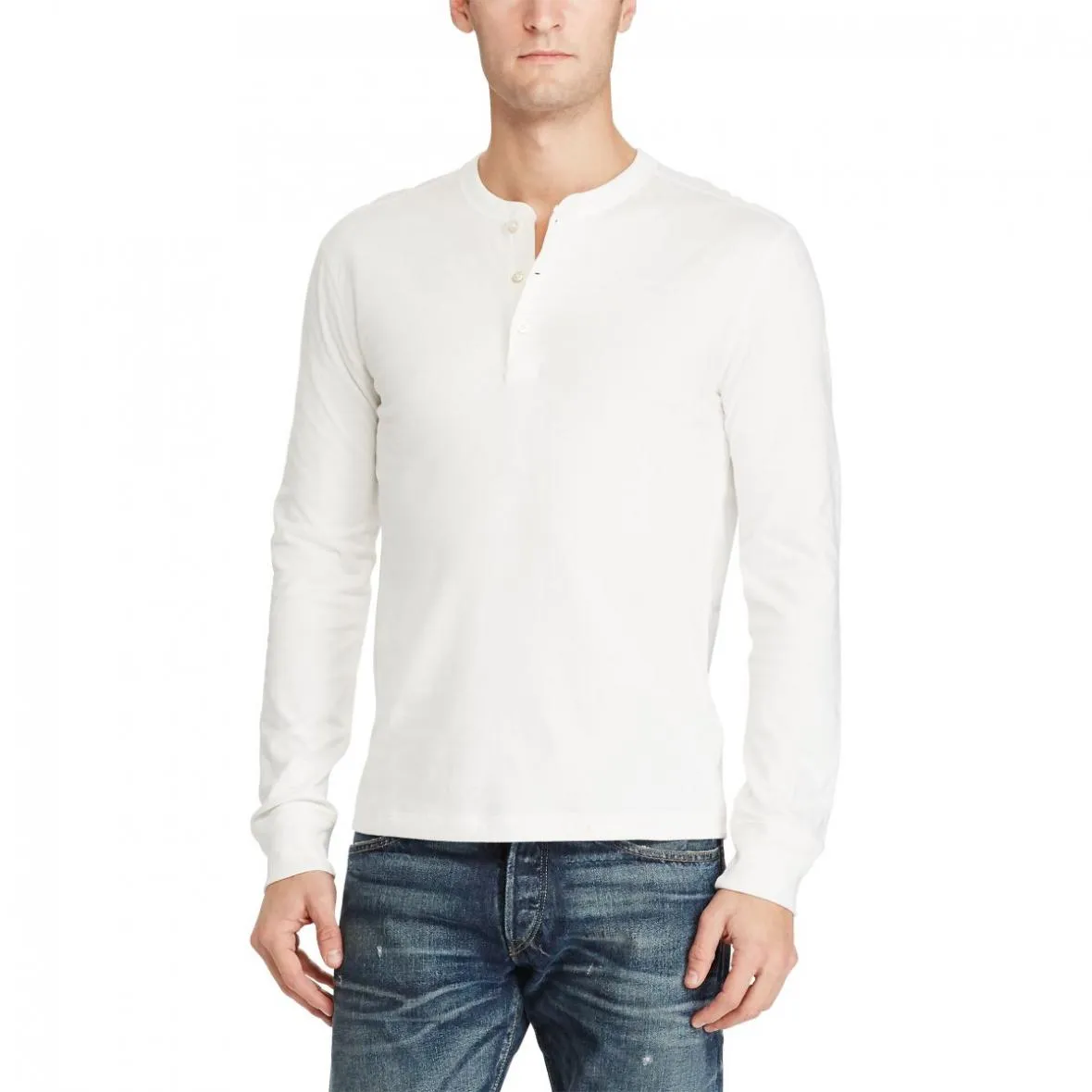 Ralph Lauren Custom Fit Cotton Henley, M