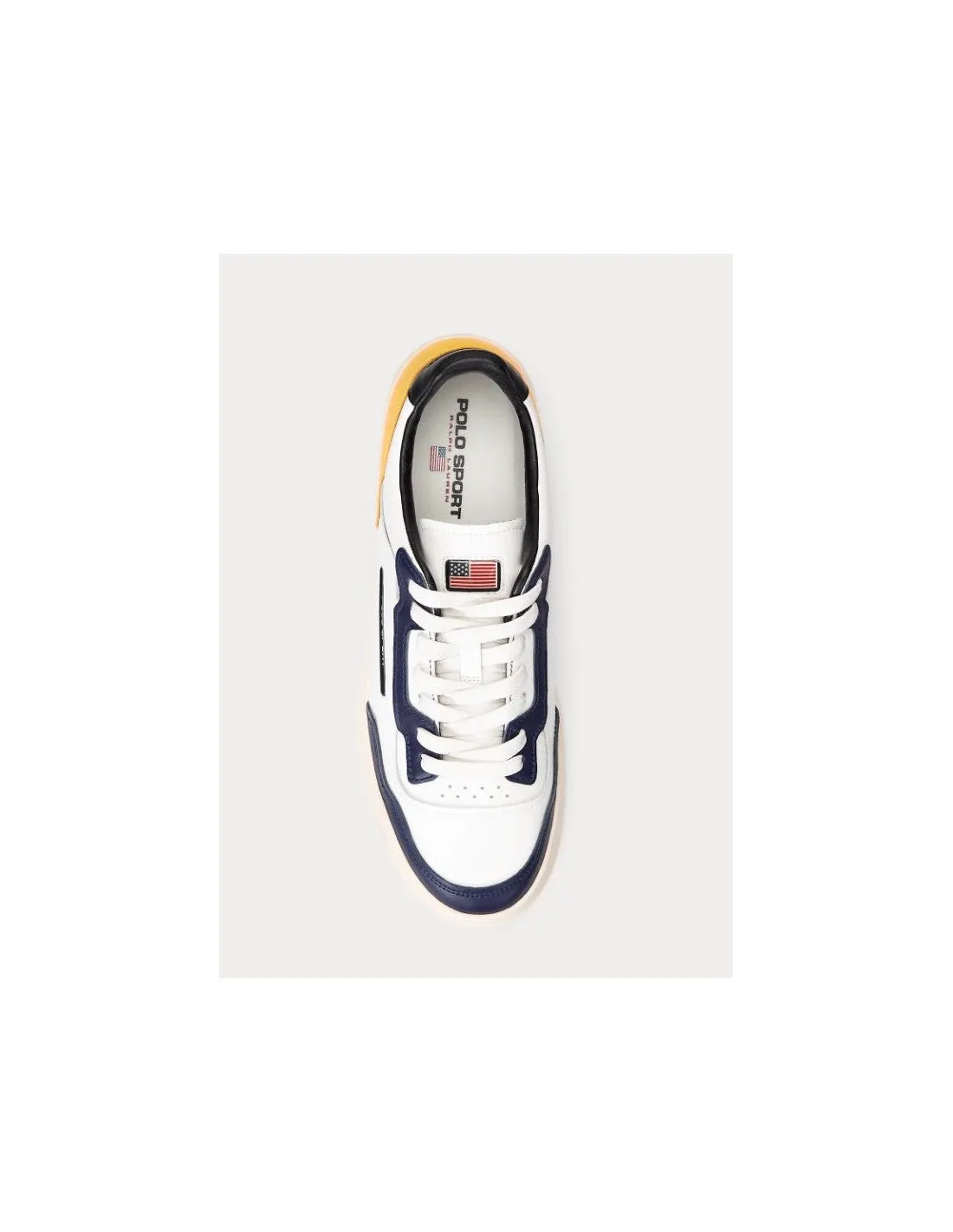 Ralph Lauren Sneakers | White/Navy/Yellow