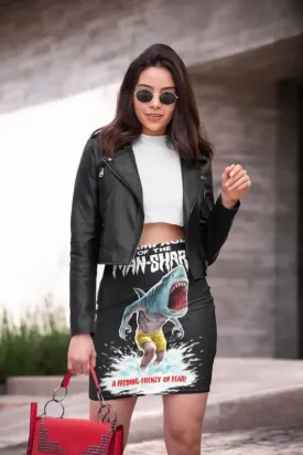 Rampage of the Man-Shark Pencil Skirt