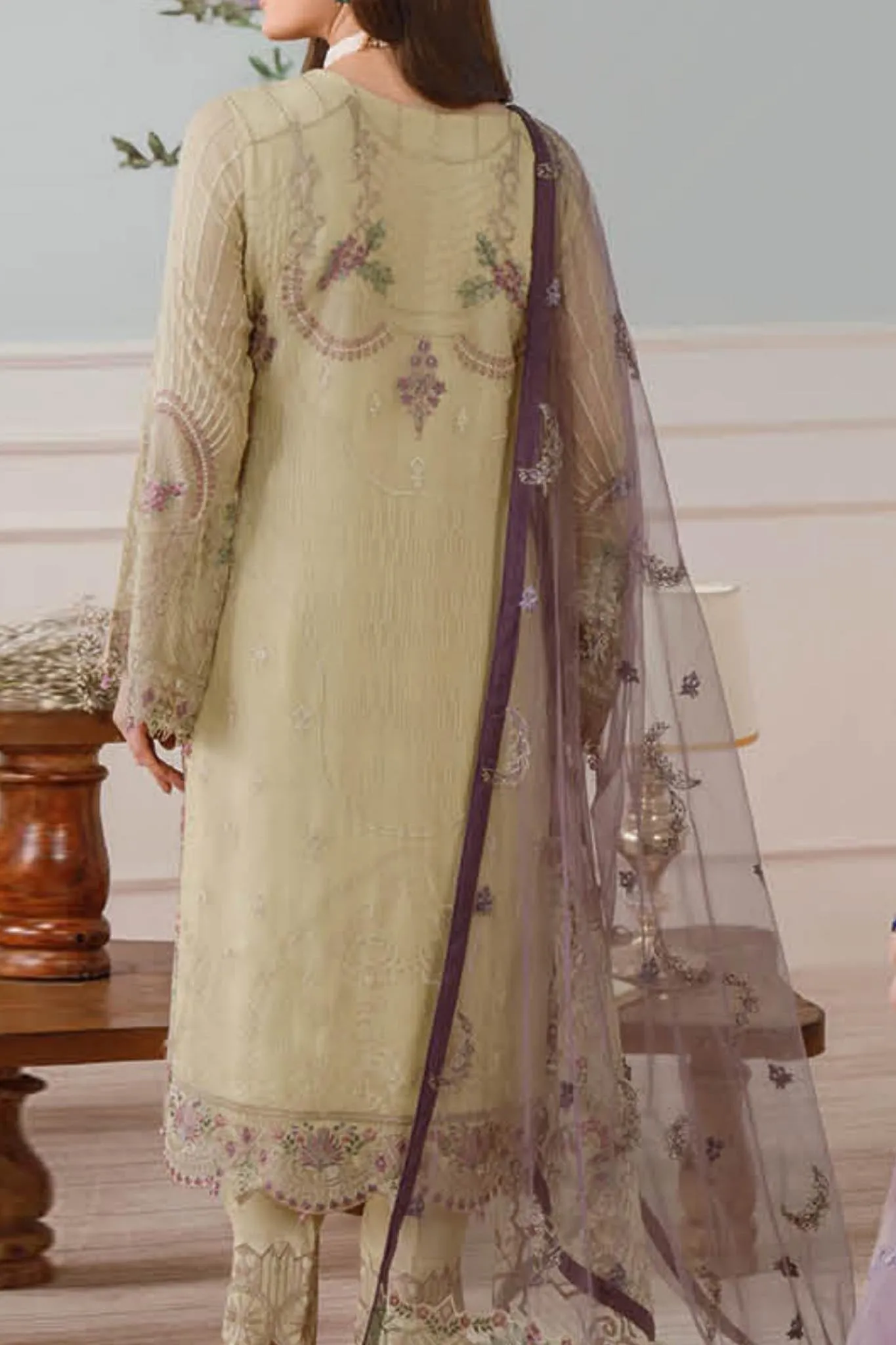 Ramsha Unstitched 3 Piece Chiffon Vol-25 Collection'2024-F-2512