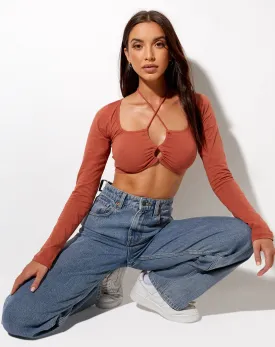 Rana Crop Top in Cedar