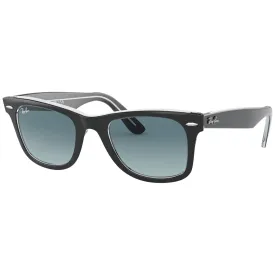 Ray-Ban Original Wayfarer Classic Sunglasses - Polished Black On Transparent/Blue