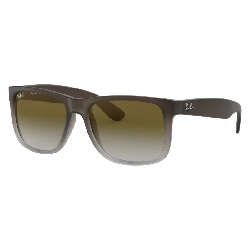 Rayban Justin Classic - Rubber Brown On Grey/Light Grey Gradient Green - 55Mm