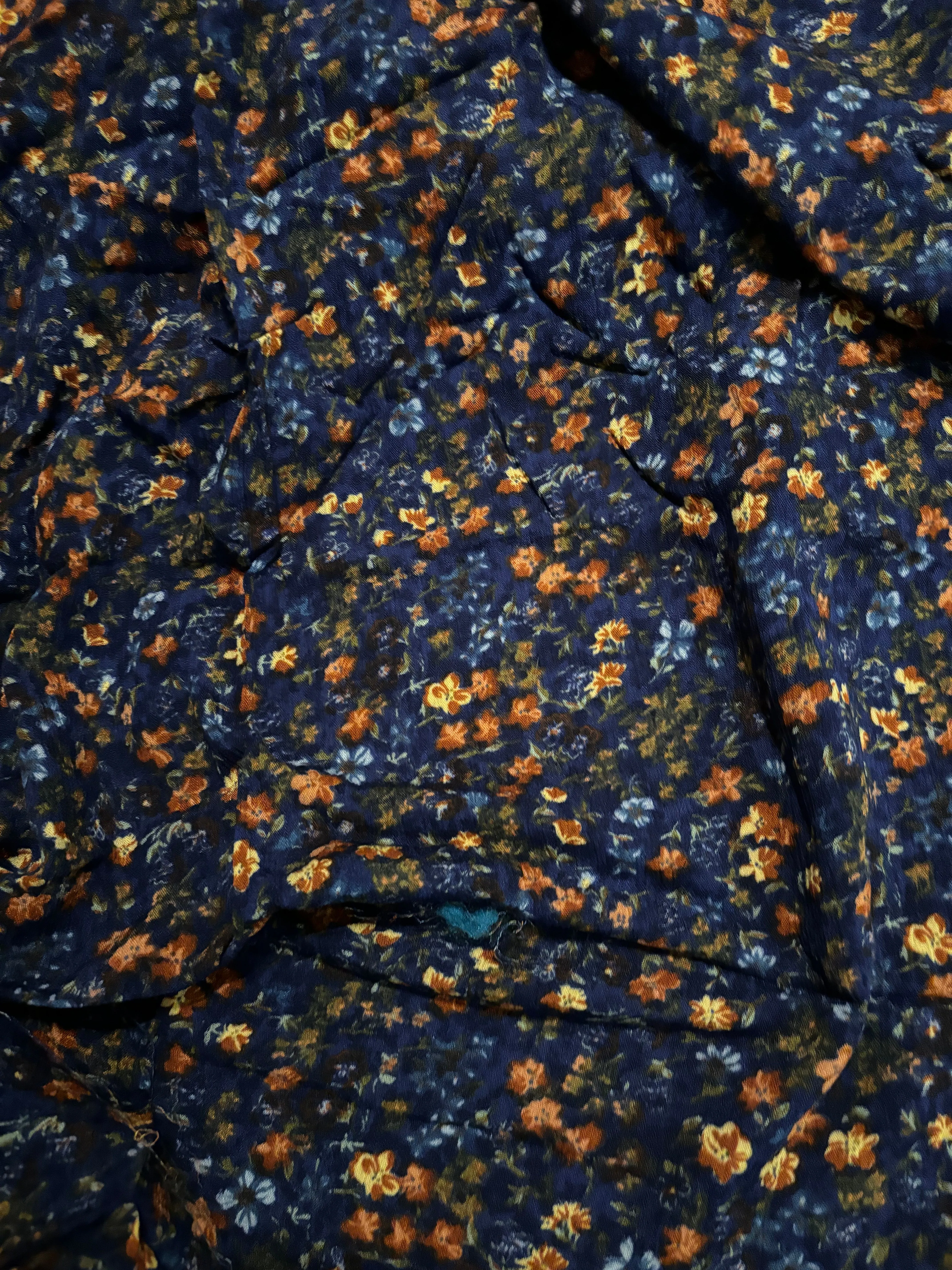 Rayon Challis Print - Blue Flowers